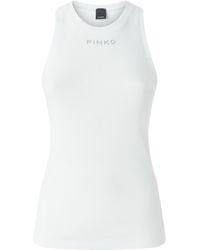 Pinko - Logo Printed Tank Top - Lyst