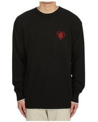 FAMILY FIRST - Embroidered-Logo Crew-Neck Jumper - Lyst