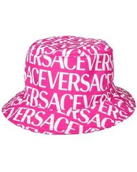 Versace - Logo-Print Bucket Hat - Lyst