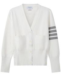 Thom Browne - 4-Bar V-Neck Cardigan - Lyst