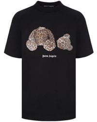 Palm Angels - Teddy Bear-Print Cotton T-Shirt - Lyst