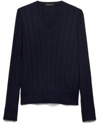 Prada - V-Neck Sweater - Lyst