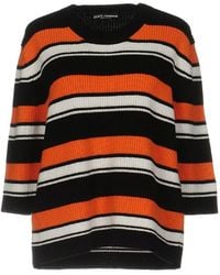 Dolce & Gabbana - Striped Short-Sleeve Knit Top - Lyst