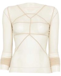 Rick Owens - Temple Sheer Panelled Long-Sleeve Top - Lyst