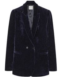 forte_forte - Double-Breasted Velvet Jacket - Lyst