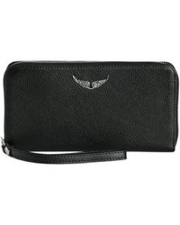 Zadig & Voltaire - Logo Embellished Zip-Around Wallet - Lyst