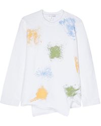 Comme des Garçons - Printed Asymmetric Blouse - Lyst