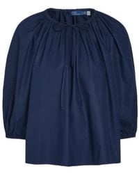 Polo Ralph Lauren - Lace-Up Blouse - Lyst
