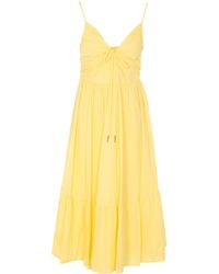 MICHAEL Michael Kors - Ruched Midi Dress - Lyst