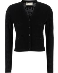 Tory Burch - T Monogram Jacquard Cardigan - Lyst