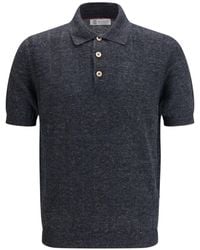 Brunello Cucinelli - Knitted Short Sleeve Polo Shirt - Lyst