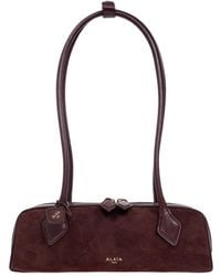 Alaïa - Teckel Small Suede Shoulder Bag - Lyst