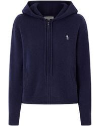 Sporty & Rich - Embroidered Cashmere And Wool Blend Cardigan - Lyst