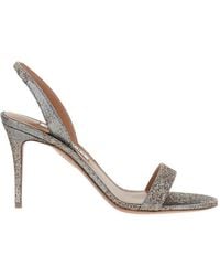 Aquazzura - Metallic Slingback Pumps - Lyst