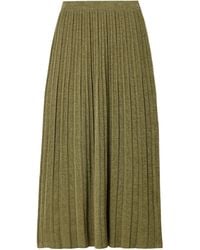 Zimmermann - Wylie Metallic Ribbed-Knit Midi Skirt - Lyst