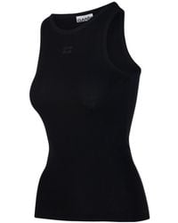 Ganni - Sleeveless Ribbed Top - Lyst
