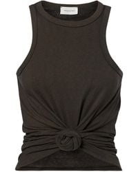 Magda Butrym - Knotted Cotton And Silk Tank Top - Lyst