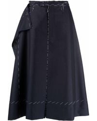 Maison Margiela - Contrast Panel Knee-Length Skorts - Lyst