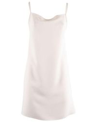 P.A.R.O.S.H. - Mini Dress With Delicate Bow Detail - Lyst