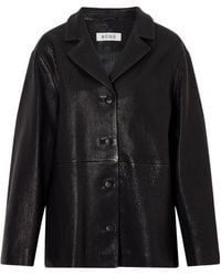 Rohe - Single-Breasted Grained-Leather Jacket - Lyst