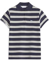 Maison Kitsuné - Maison Kitsuné Baby Fox Patch Striped Polo Shirt - Lyst