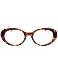 Moncler - Eyewear Oval Frame Glasses - Lyst