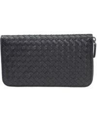 Bottega Veneta - Dark Braided Wallet - Lyst