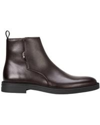 BOSS - Round Toe Ankle Boots - Lyst