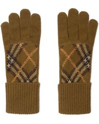 Burberry - Checked Gloves - Lyst