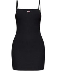 DIESEL - D-Hopy-D Logo Patch Short Slip Dress - Lyst