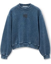 T By Alexander Wang - T By Logo Embossed Crewneck Sweatshirt - Lyst
