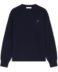 Maison Kitsuné - Maison Kitsun Fox Patch Knitted Jumper - Lyst