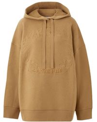Burberry - Embroidered Oak Leaf Crest Drawstring Hoodie - Lyst