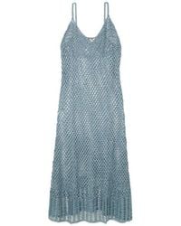 Cult Gaia - Silena Crochet-Knit Midi Dress - Lyst