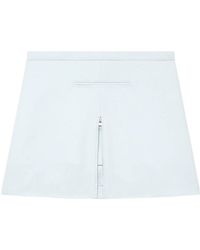 Courreges - Zip-Detail Twill Miniskirt - Lyst