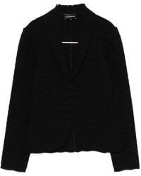 Emporio Armani - Button-Up Textured Jacket - Lyst
