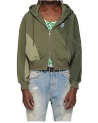 ANDERSSON BELL - Patchwork Ma-1 Zip-Up Hoodie - Lyst