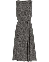 Dolce & Gabbana - Dolce & Gabbana Chevron Print Heavy Crepe Cocktail Dress - Lyst