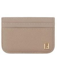 Fendi - Ff Logo Plaque Card Case - Lyst
