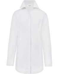 Alaïa - Alaïa Long-Sleeved Poplin Shirt Dress - Lyst