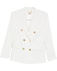 Elisabetta Franchi - Double-Breasted Blazer - Lyst