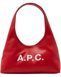 A.P.C. - P.C. Baby Ninon Logo Printed Shoulder Bag - Lyst