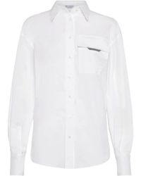 Brunello Cucinelli - Button-Up Long-Sleeved Shirt - Lyst