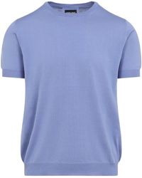 Giorgio Armani - Short-Sleeve Knitted Sweater - Lyst