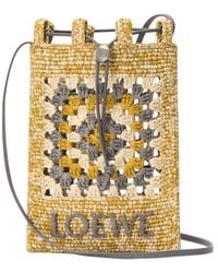 Loewe - Embroidered-Logo Cross Body Bag - Lyst
