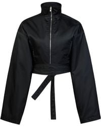 Alaïa - Taffeta Cropped Bomber Jacket - Lyst