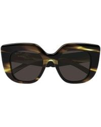 Gucci - Eyewear	Butterfly Frame Sunglasses - Lyst