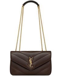 Saint Laurent - Quilted Chain Shoulder Bag - Lyst