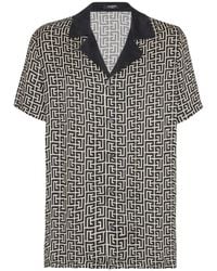 Balmain - Pb Monogram Buttoned Shirt - Lyst