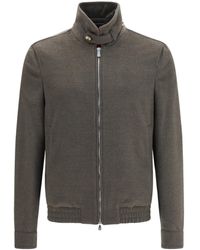 Brunello Cucinelli - Zipper Beaver Cloth Bomber Jacket - Lyst